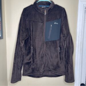 Sherpa Women’s Dark Brown Chocolate Color Full Zip Sweater Sz M